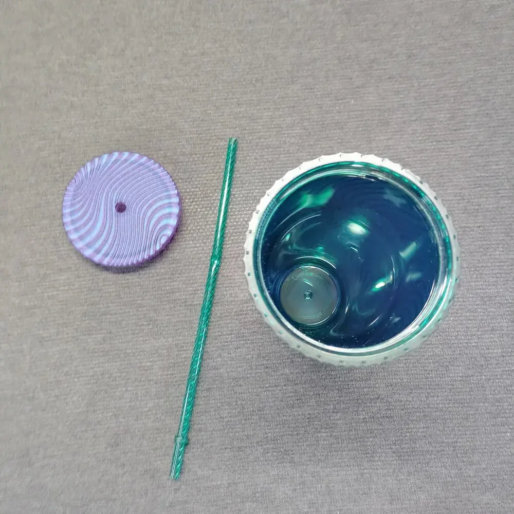 Starbucks 2024 Iridescent Purple Swirl Venti Cold Cup Tumbler 24oz NWT
